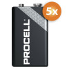 Duracell Procell 9V Alkaline batterijen - 5-pack
