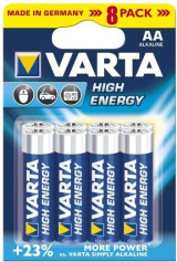Set van 8 x AA Varta alkaline batterijen - LongLife Power