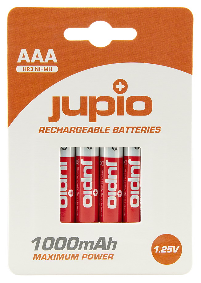 Jupio Batterij AAA 1000mAh 4-Pak Oplaadbaar