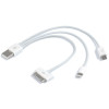 Handige 3 in 1 USB kabel - Apple 30pins, Apple Lightning en microUSB