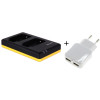 Duo lader voor 2 camera accu's Sony NP-BX1 + handige 2 poorts USB 230V adapter