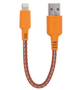 Energea USB Lightning kabel voor Apple - iOS gecertificeerd - 16cm - oranje