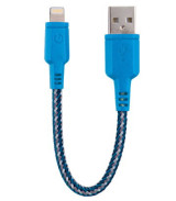 Energea USB Lightning kabel voor Apple - iOS gecertificeerd - 16cm - blauw