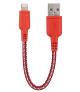 Energea USB Lightning kabel voor Apple - iOS gecertificeerd - 16cm - rood