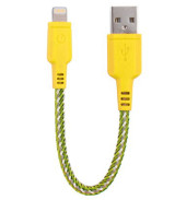 Energea USB Lightning kabel voor Apple - iOS gecertificeerd - 16cm - geel