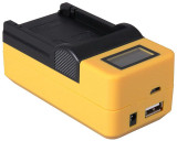 Compacte oplader voor Nikon accu EN-EL14 en EN-EL14a - met LCD en USB aansluiting