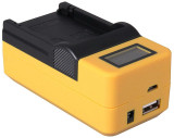 Compacte oplader voor Nikon accu EN-EL21 - met LCD en USB aansluiting