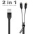 MicroUSB en Apple Lightning USB kabel - Rits design