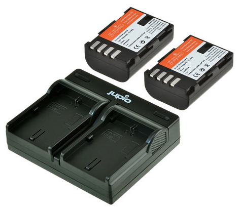 Jupio Kit: 2 x camera-accu DMW-BLF19E 1860mAh + USB Dual lader