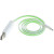 MicroUSB kabel wit met groen lichtgevend looplicht