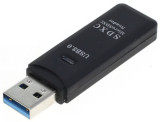 USB 3.0 cardreader voor SDHC en microSDHC geheugenkaarten