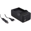 4-in-1 acculader voor Nikon EN-EL15 / EN-EL15b accu - compact en licht - laden via stopcontact, auto, USB en Powerbank