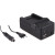 4-in-1 acculader voor Sony NP-BG1 / NP-FG1 accu - compact en licht - laden via stopcontact, auto, USB en Powerbank