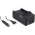 4-in-1 acculader voor Sony NP-FV50 / NP-FV70 / NP-FV100 - compact en licht - laden via stopcontact, auto, USB en Powerbank