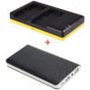 Powerpakket Deluxe: NP-FH50 duo oplader + 8000mAh Powerbank voor 2 Sony accu's NP-FH30 / NP-FH50