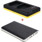 Powerpakket Deluxe: DMW-BCG10 duo oplader + 8000mAh Powerbank voor 2 Panasonic accu's DMW-BCG10