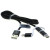 USB 3in1 kabel - Apple Lightning, microUSB en USB-C op 1 kabel - Nylon - 1 meter - Zwart