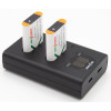 ChiliPower NP-BX1 Sony USB Duo Kit - Camera accu set