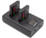 ChiliPower Li-90B Olympus USB Duo Kit - Camera accu set