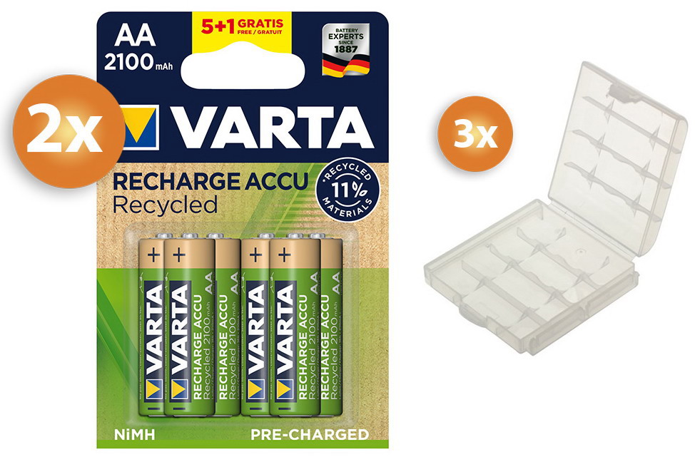 Wees tevreden Echt hop Varta AA batterijen Voordeelpak 10+2 gratis - 2100mAh - Oplaadbaar |  Saake-shop.nl