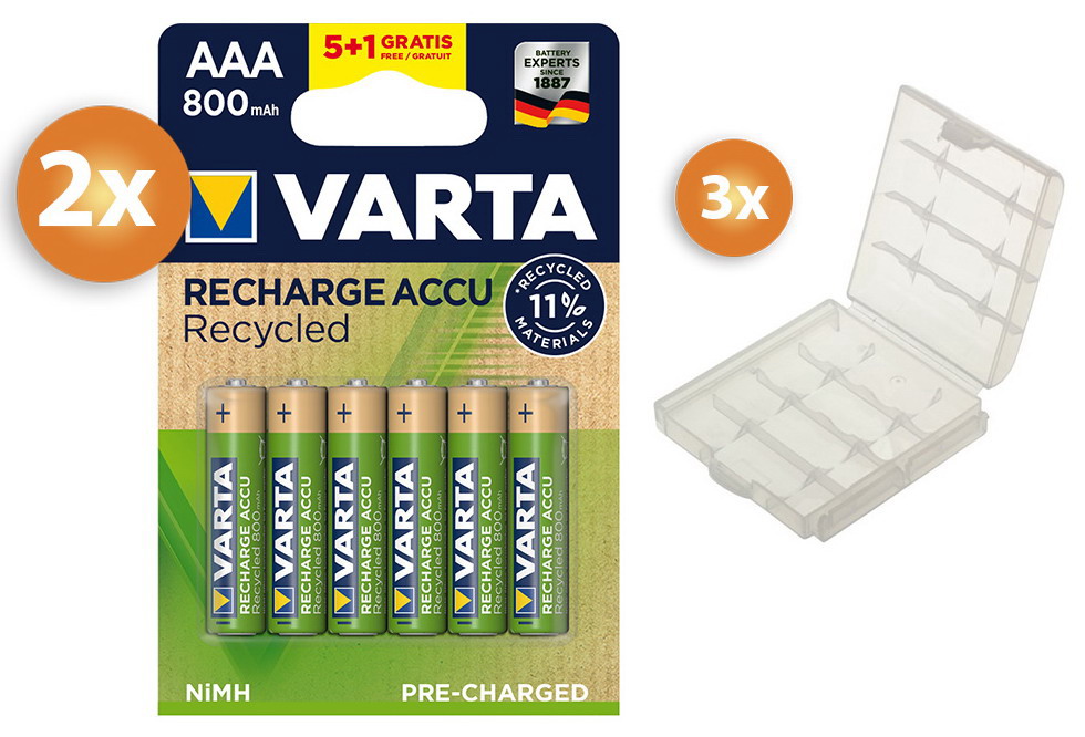 baan Schrikken Voorvoegsel Varta AAA batterijen Voordeelpak 10+2 gratis - 800mAh - Oplaadbaar |  Saake-shop.nl