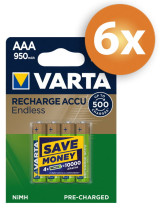 Varta Endless AAA 950mAh oplaadbare batterijen - 24 stuks