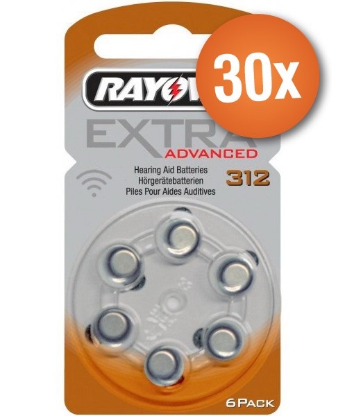 Ik denk dat ik ziek ben maagd Regeren Voordeelpak Rayovac gehoorapparaat batterijen - Type 312 (bruin) - 30 x 6  stuks + gratis batterijtester | Saake-shop.nl