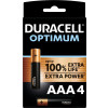 Duracell Optimum Alkaline AAA batterijen - 4 stuks