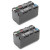 2 x NP-F750 accu's voor Sony - inclusief oplader en autolader