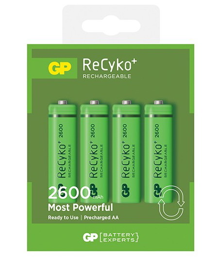 geeuwen sectie Beoordeling Setje van 4 x AA GP ReCyko+ oplaadbare batterijen - 2600mAh | Saake-shop.nl