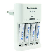 Panasonic oplader + 4 x Panasonic Eneloop AAA batterijen