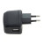 Compacte stopcontact USB adapter - 2A - zwart