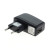 Compacte stopcontact USB adapter - 2A - zwart